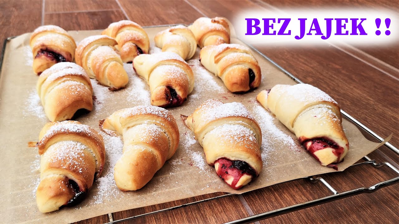 Быстрые круассаны с маслом и джемом без яиц 🥐🍒🧈 #круассаны #ланчбокс #завтрак #круассанысджемом