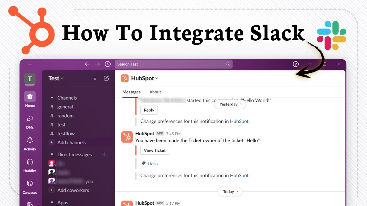 How To Integrate Slack With HubSpot (Workflow Connection)