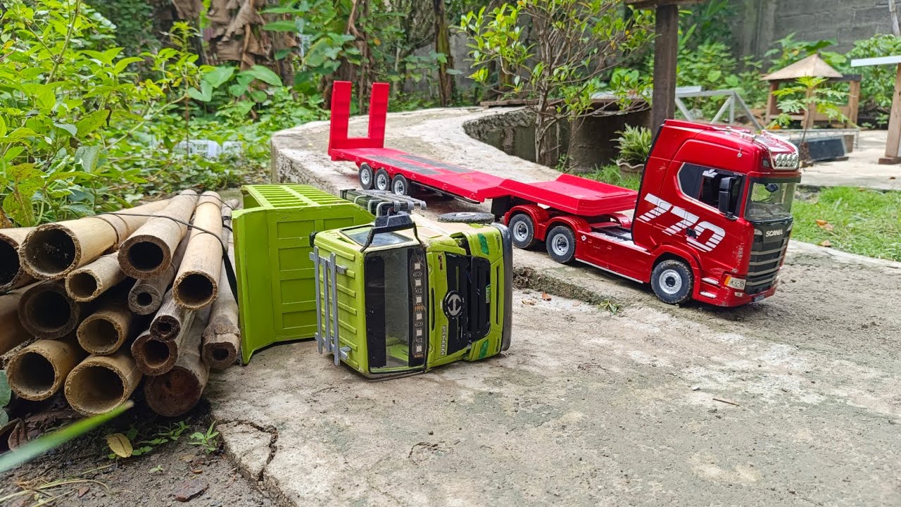 EVAKUASI TRUK HINO 500 TERGULING DI TANJAKAN ‼️ Rc truk scania 770s