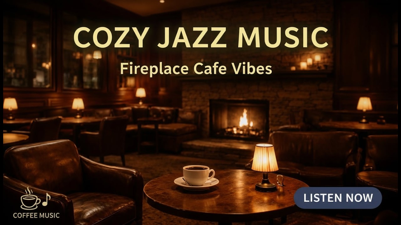 🔥☕ Fireplace Jazz Café | Cozy Smooth Jazz for Relaxation, Study & Warm Evenings