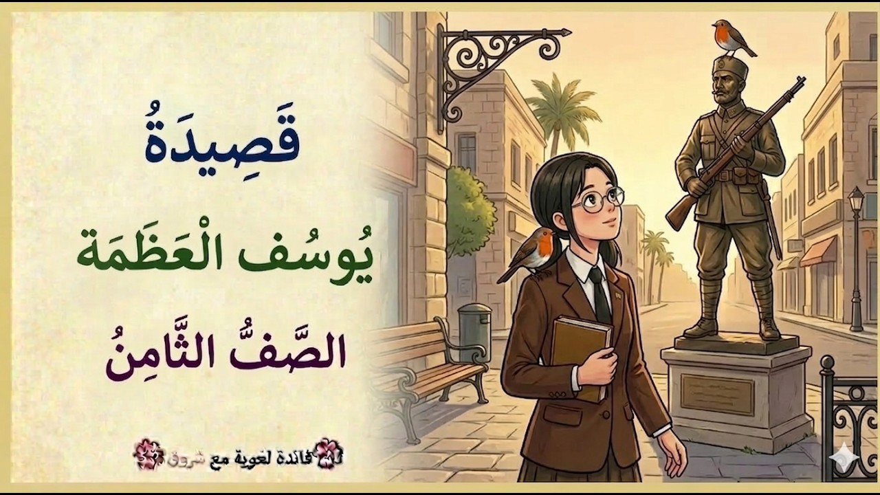 قصيدة يوسف العظمة - الصف الثامن - شرح كامل مع الاعراب والتطبيق