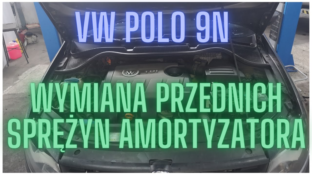 vw polo 6R wymiana przednich sprężyn amortyzatorów (#27)
