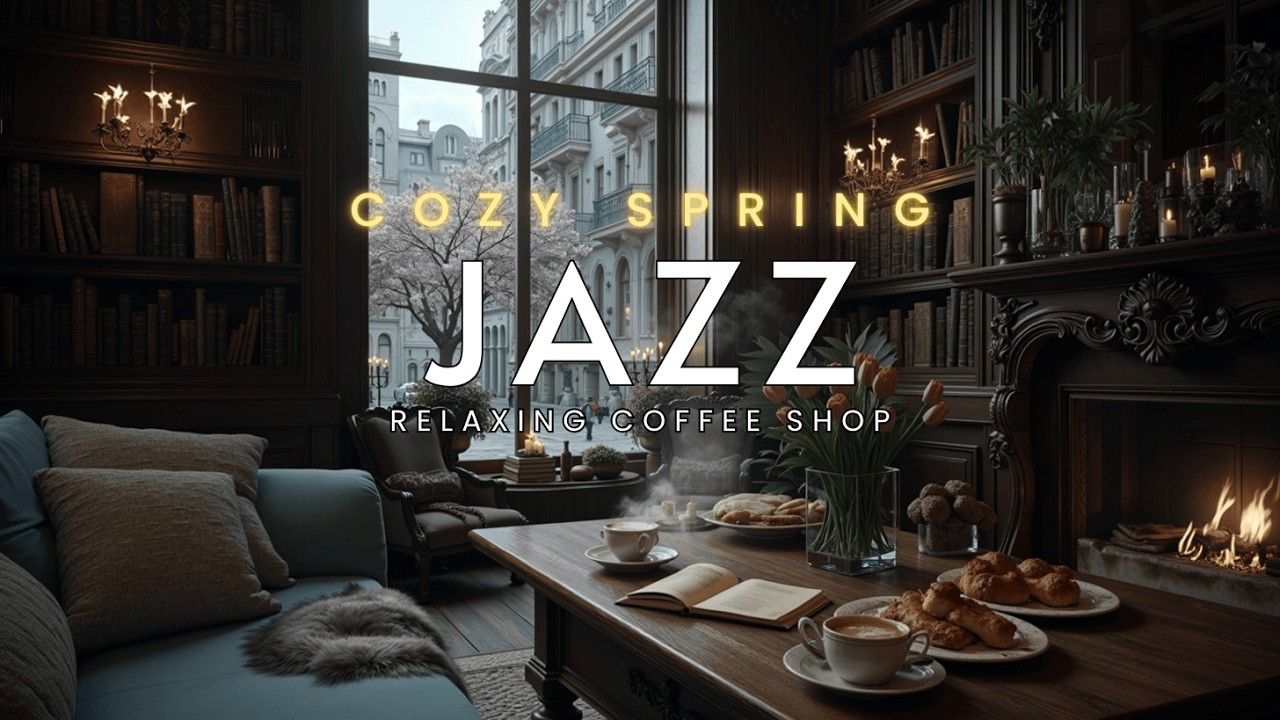 Cozy Spring Jazz | Coffee Shop Jazz & Smooth Jazz Instrumental for Relaxing Spring Ambience
