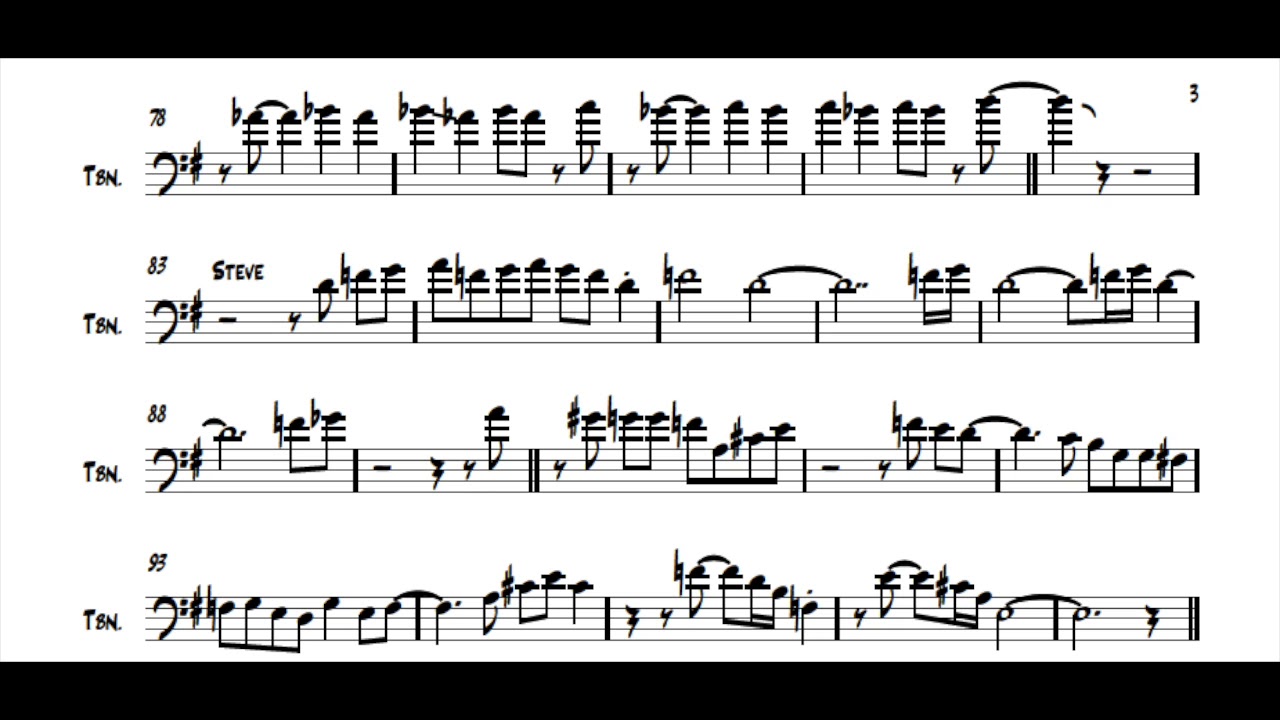Conrad Herwig and Steve Davis Trombone Solo Transcription 