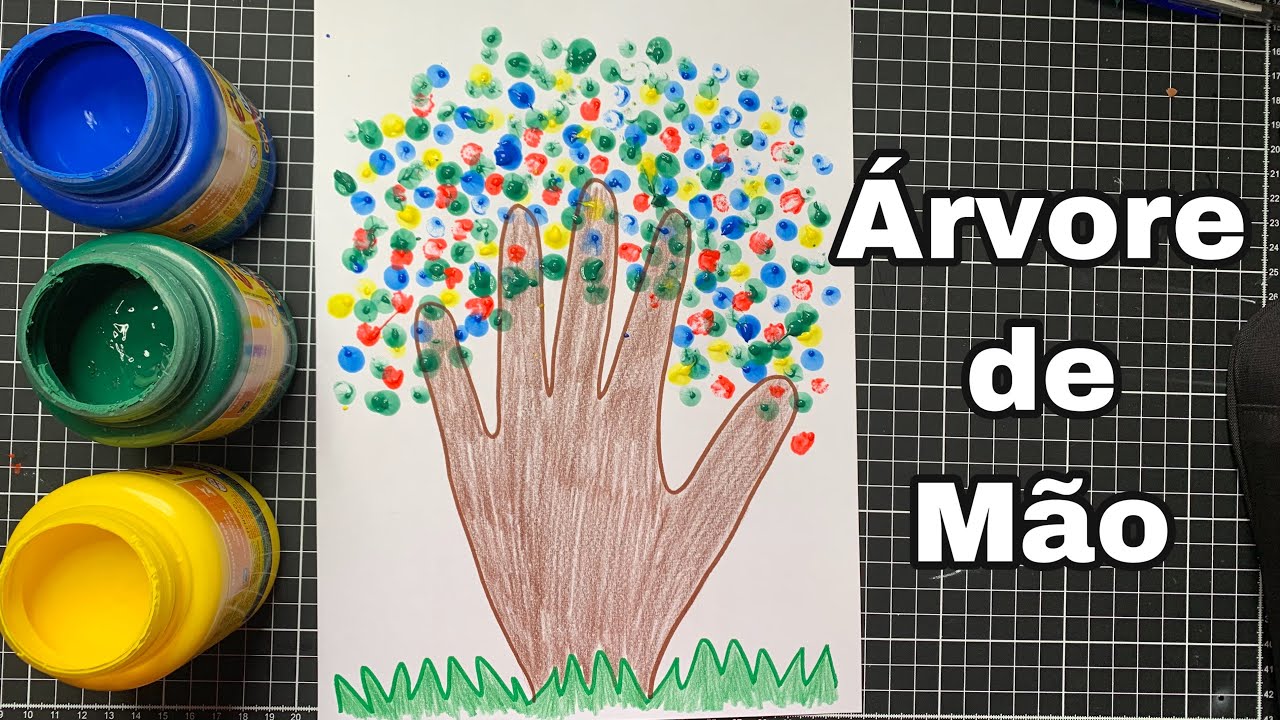 Árvore de mão - Atividade de Arte para a educação infantil
