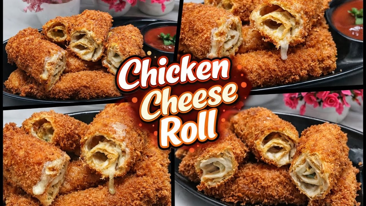 Crispy on the outside, cheesy on the inside | Ultimate Chicken Cheese Roll Recipe You Must Try#easy 