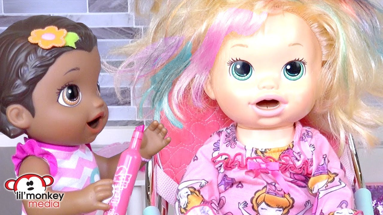 Baby Alive Beauty Salon!  Haircuts, Hair Color, Spa Treatments and More!
