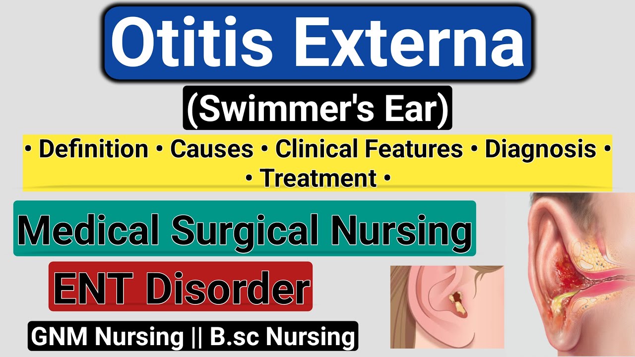 Otitis Externa // Otitis Externa In Hindi // ENT Disorders Lecture Medical Surgical Nursing