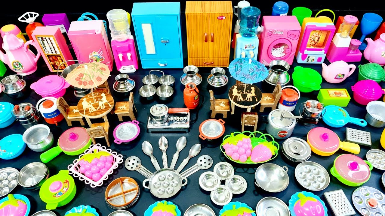 5 Minutes Satisfying with Unboxing Barbie Hello Kitty Sanrio Kitchen Set | Cute ASMR Kitchen Set