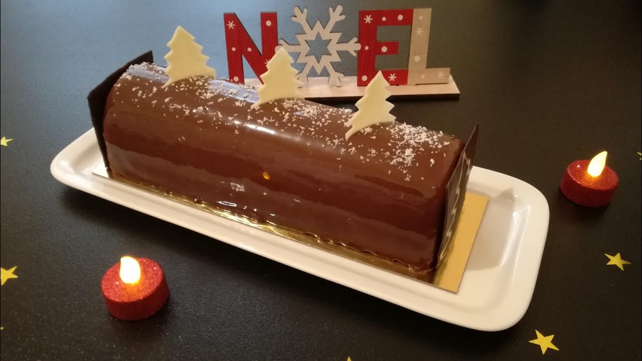 Bûche de noël chocolat vanille