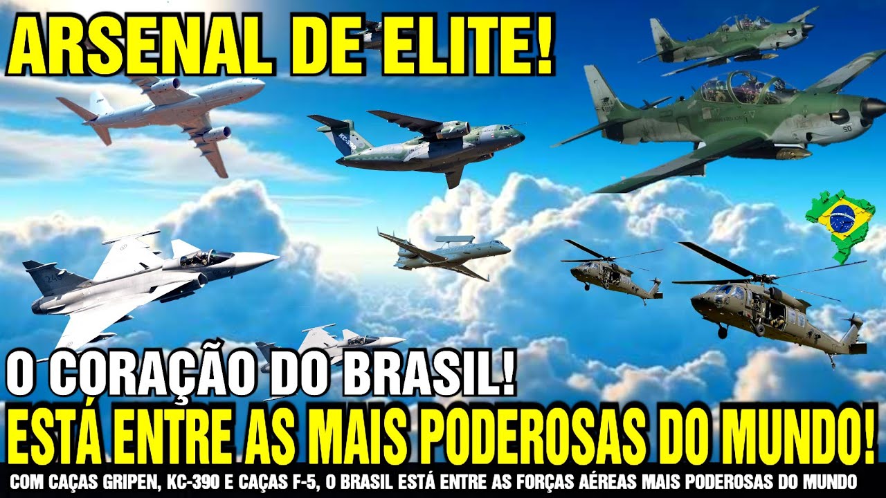 COM CA&Ccedil;AS GRIPEN, KC-390 E CA&Ccedil;AS F-5, O BRASIL EST&Aacute; ENTRE AS FOR&Ccedil;AS A&Eacute;REAS MAIS PODEROSAS DO MUNDO!