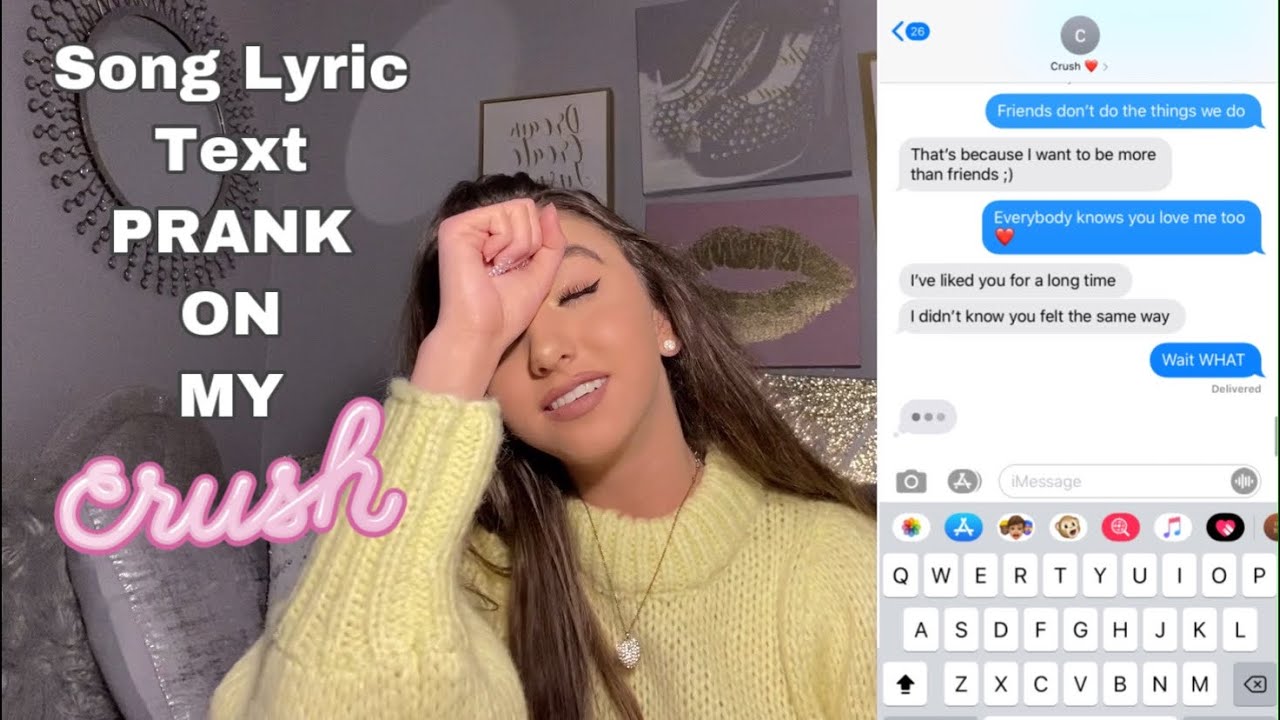 SONG LYRIC TEXT PRANK ON MY TIKTOK CRUSH!!! (WHAT HAPPENED NEXT IS CRAZY)