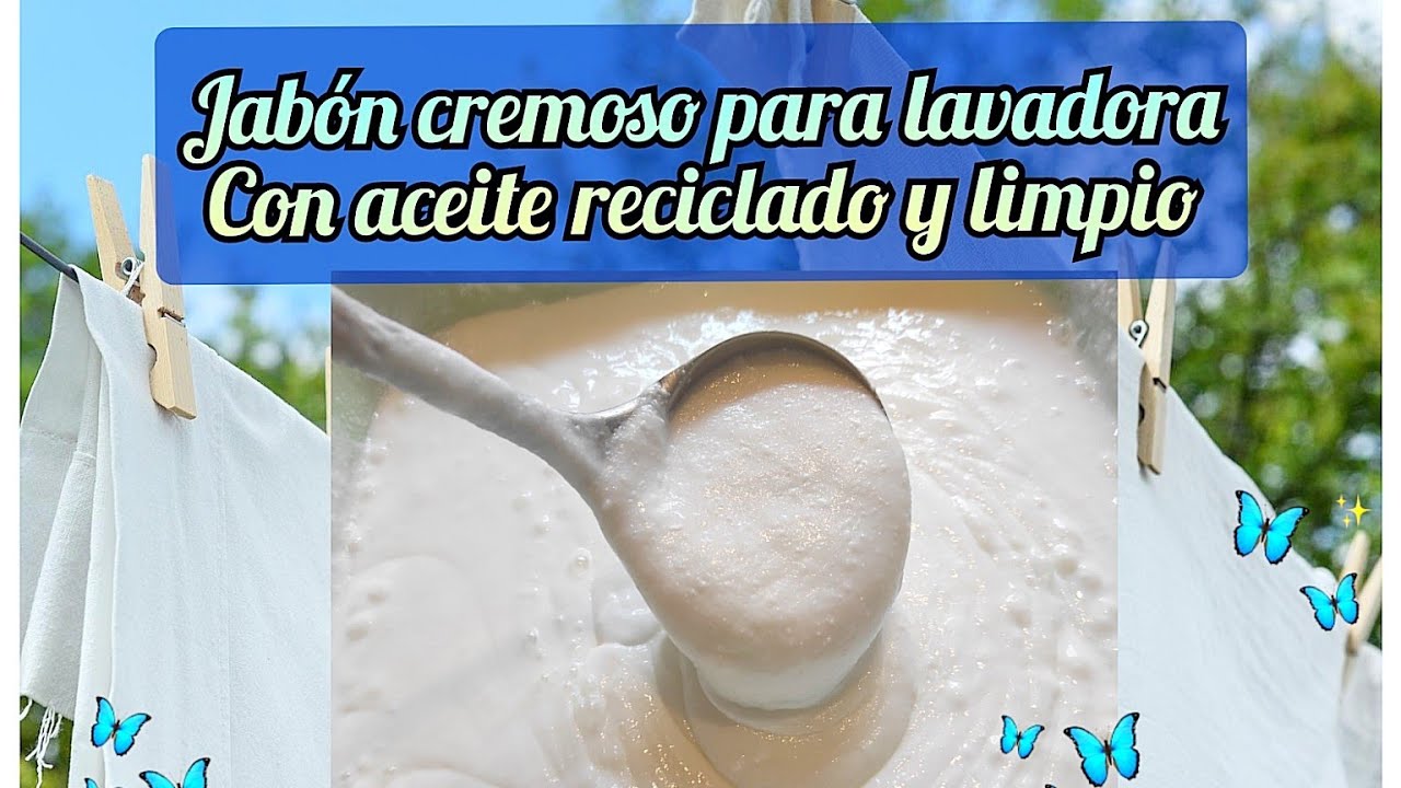 Jabón casero para lavadora con aceite usado y limpio.No tires el aceite usado. Económico y efectivo