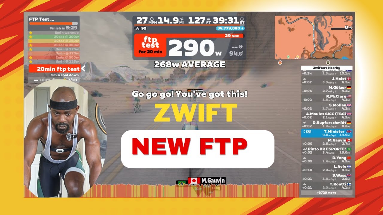 FTP TEST ON ZWIFT.  MY PREDICTION WAS RIGHT #zwift #cycling