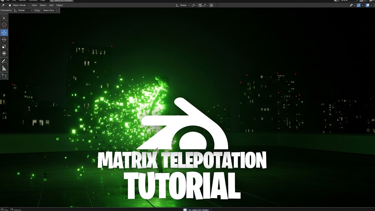 Free matrix telepotation effect in blender