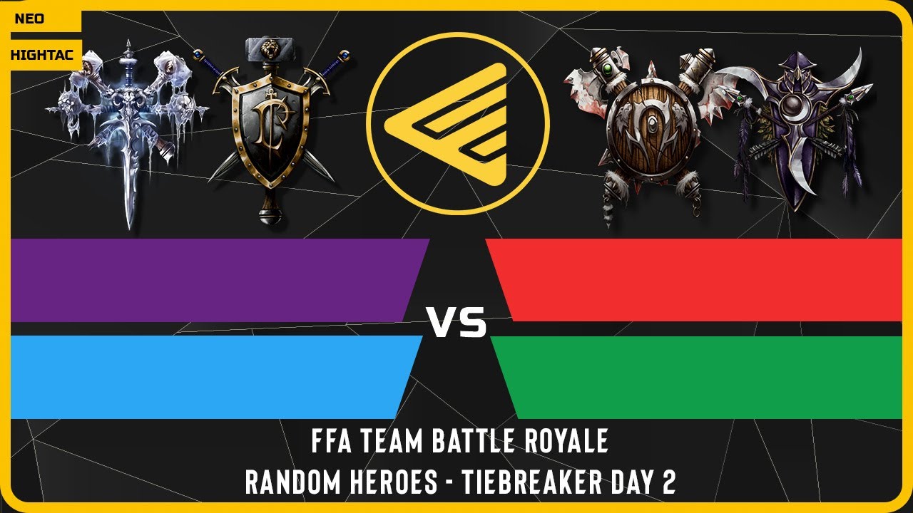 WC3 - Random Heroes - FFA Team Battle Royale - Tiebreaker Day 2