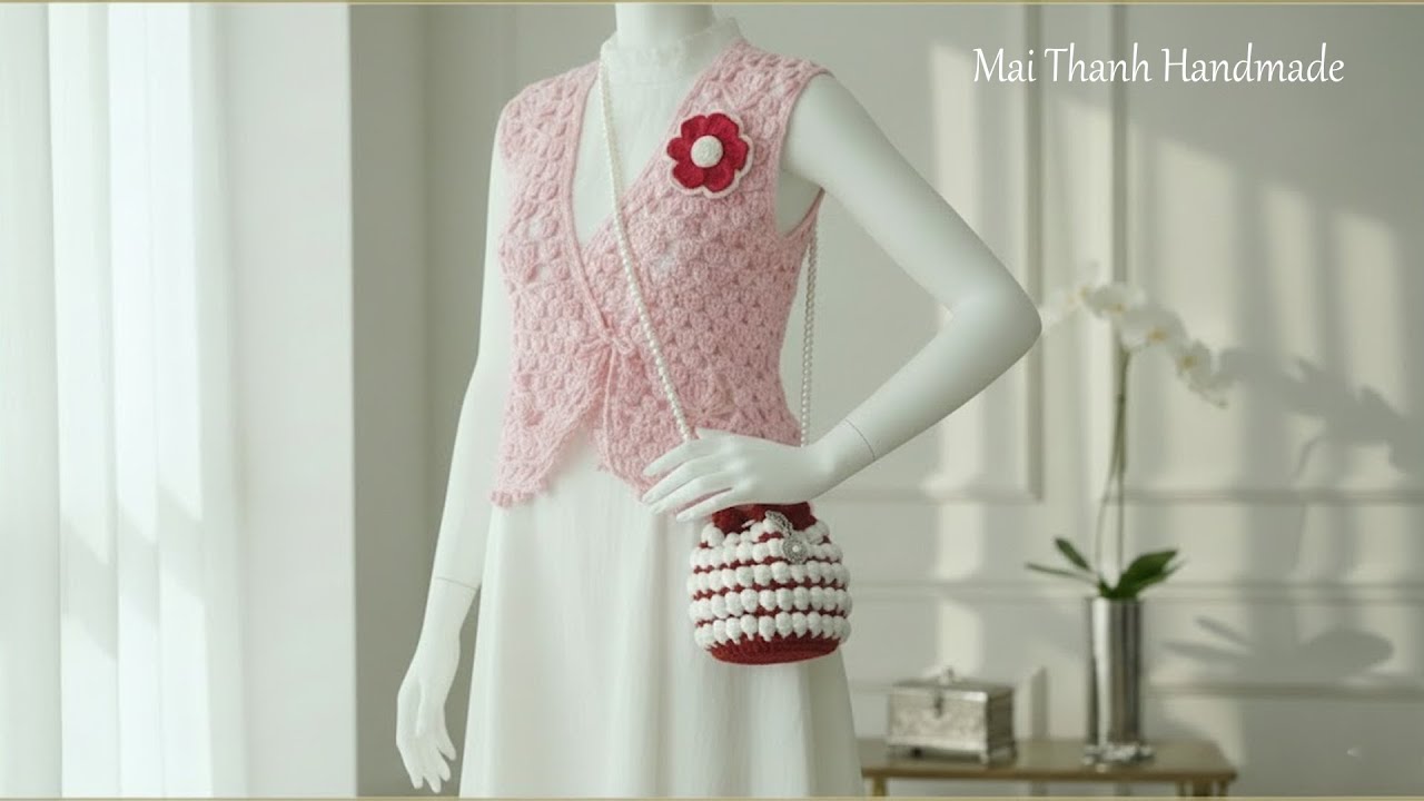 🔥 HOT TREND: Cách móc set áo khoác & túi len hoa 🧶 Phối đồ siêu đỉnh cho nàng thơ 💖