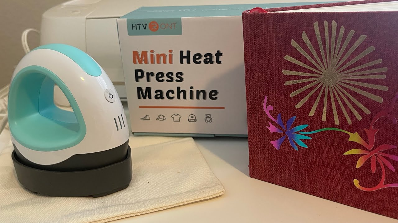 HTV Ront Mini Heat Press Machine Review and Demo with Metallic HTV and Cricut