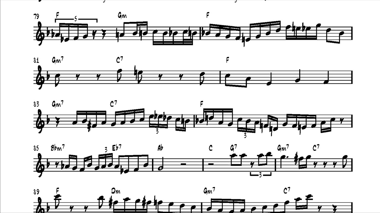 Randy Brecker's Blue Moon  Trumpet/Flugelhorn Transcription