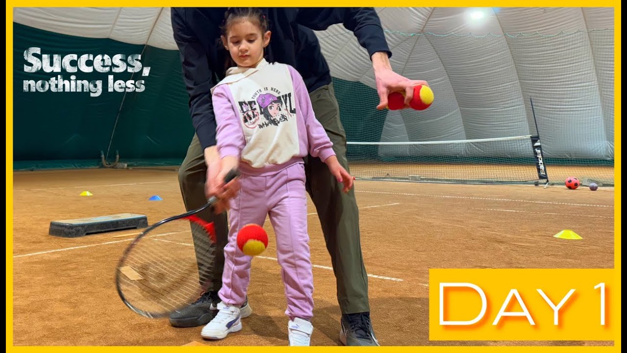 Invat TENIS| Primul antrenament de tenis| Prima data cu racheta in mana Crezi ca mi-a placut?