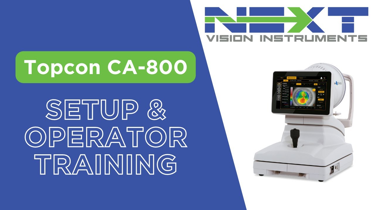 Topcon CA-800 Setup & Operator Training