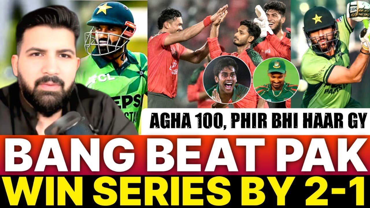 BAN win the series 2-1 , Agha's 100 but no support from others