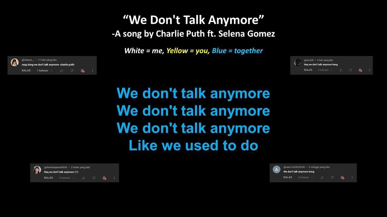 Charlie Puth ft. Selena Gomez - We Don't Talk Anymore (Karaoke Duet Version) | Male Part Only