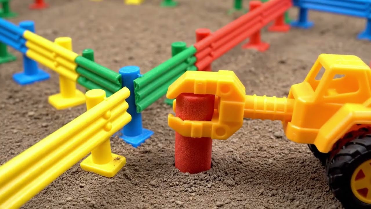4K Toy Construction ASMR — Mini Machines Build Big Worlds | Pure Foley, No Talking