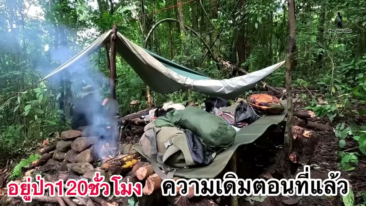 นอนป่าดิบชื้น ฝนถล่มหนัก ชอบมาก 