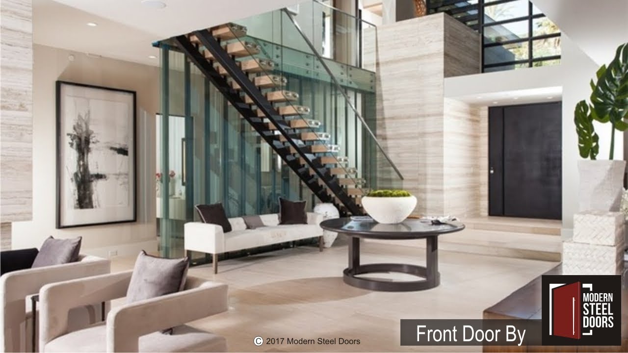 Metal Pivot Front Door Design | MODERN STEEL DOORS