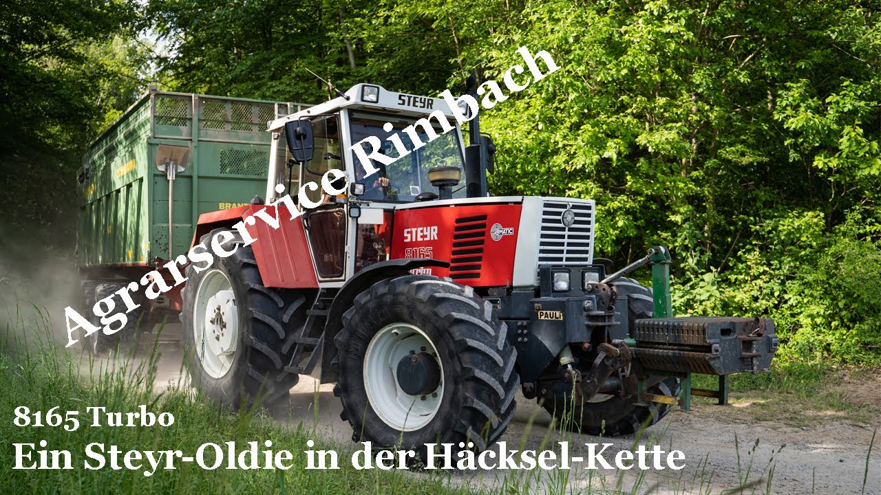 Ein Steyr 8165 Turbo in der Häcksel-Kette | Agrarservice Rimbach | Land und Technik TV