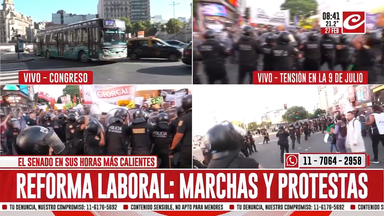 El Congreso completamente vallado a la espera de marchas y protestas