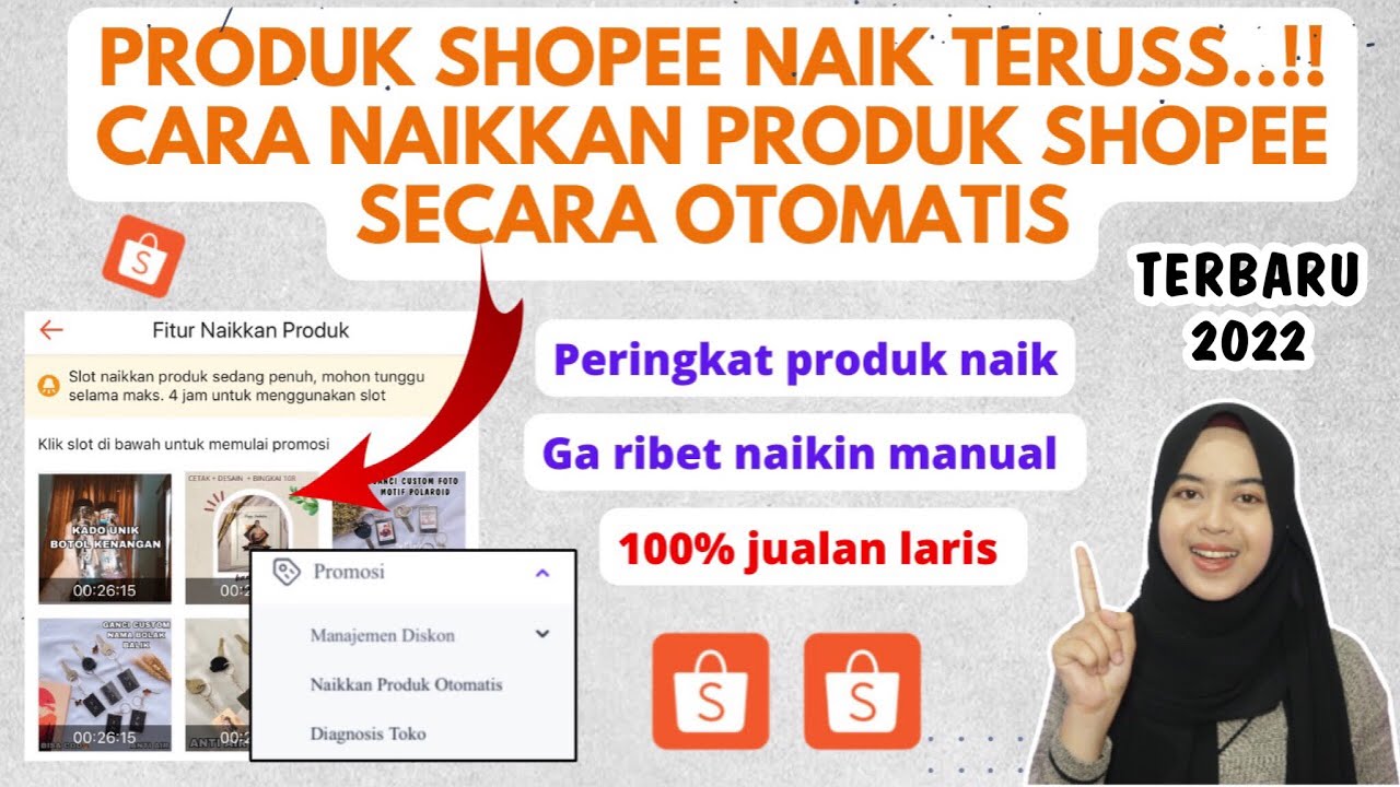 CARA MENAIKKAN PRODUK SHOPEE SECARA OTOMATIS UNTUK PEMULA TERBARU 2022 BIKIN LARIS JUALAN DI SHOPEE