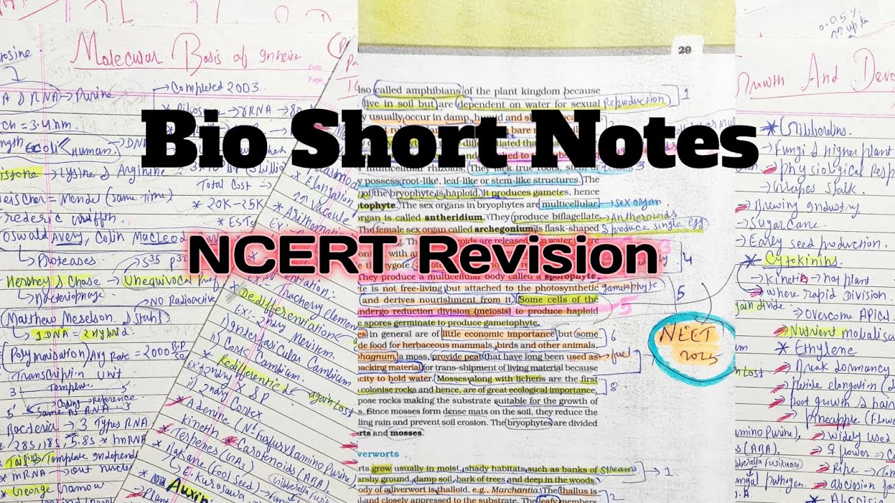 NCERT Biology in Less Time | Revision & Short Notes for NEET 2026 | NCERT reading 10 -15 Times