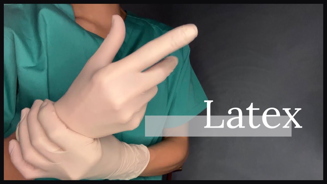 Latex gloves sound and medical clothing