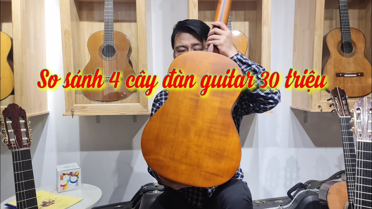 so sánh 4 guitar classic | Hoàng Hải, Nakade 1500, Hanika 50AF, Saers A50