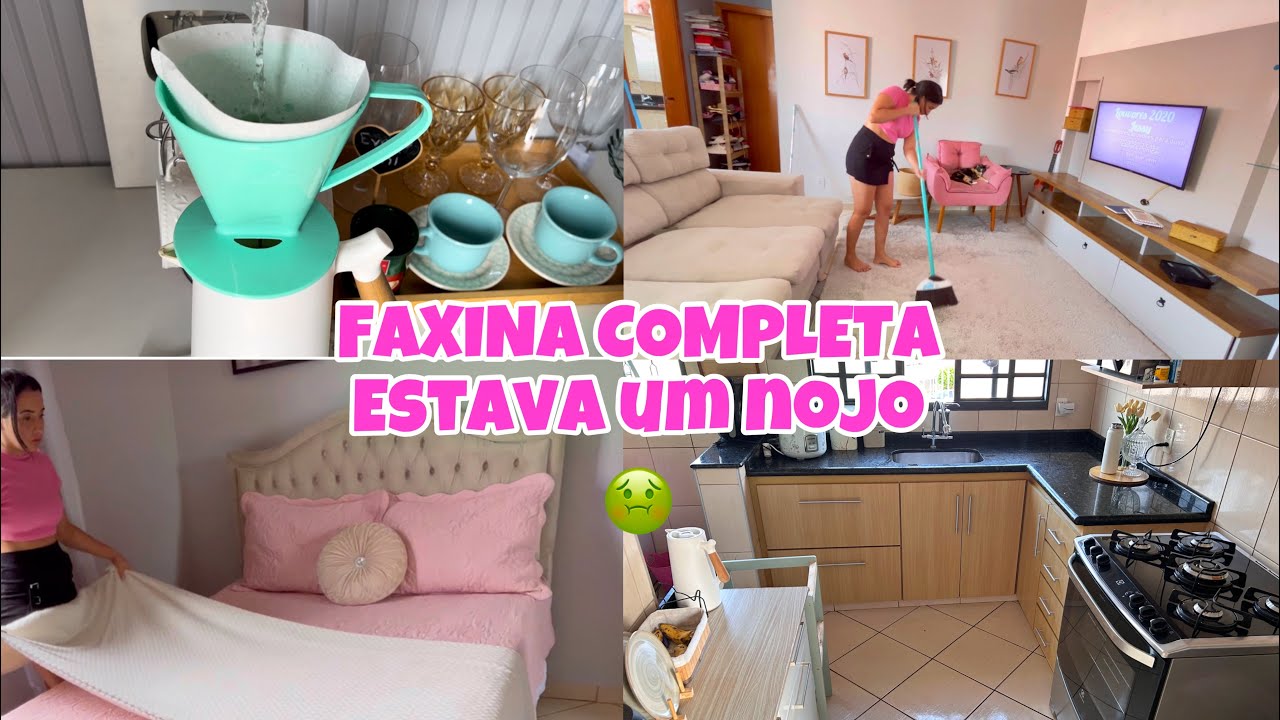 FAXINA COMPLETA, TUDO LIMPINHO, UMA PAZ, ESTAVA UM NOJO | Missesreis rotina de casa