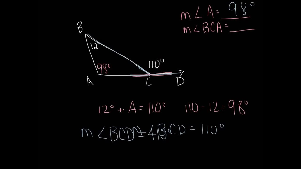 Exterior Angle Theorem for Triangles