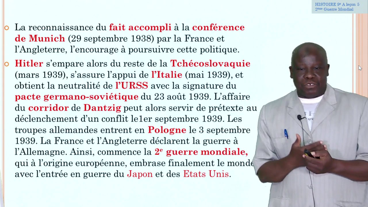 La seconde guerre mondiale (1939-1945)