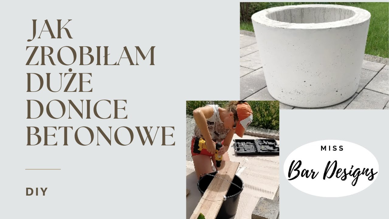 Jak zrobiłam duże donice betonowe do ogrodu? DIY donice betonowe ⚒