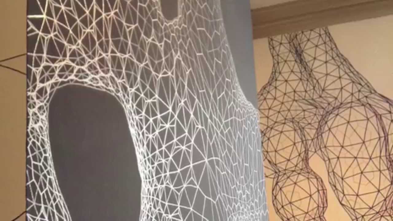 Geometric Biomorphic Wall Drawing Installation Timelapse at PMA
