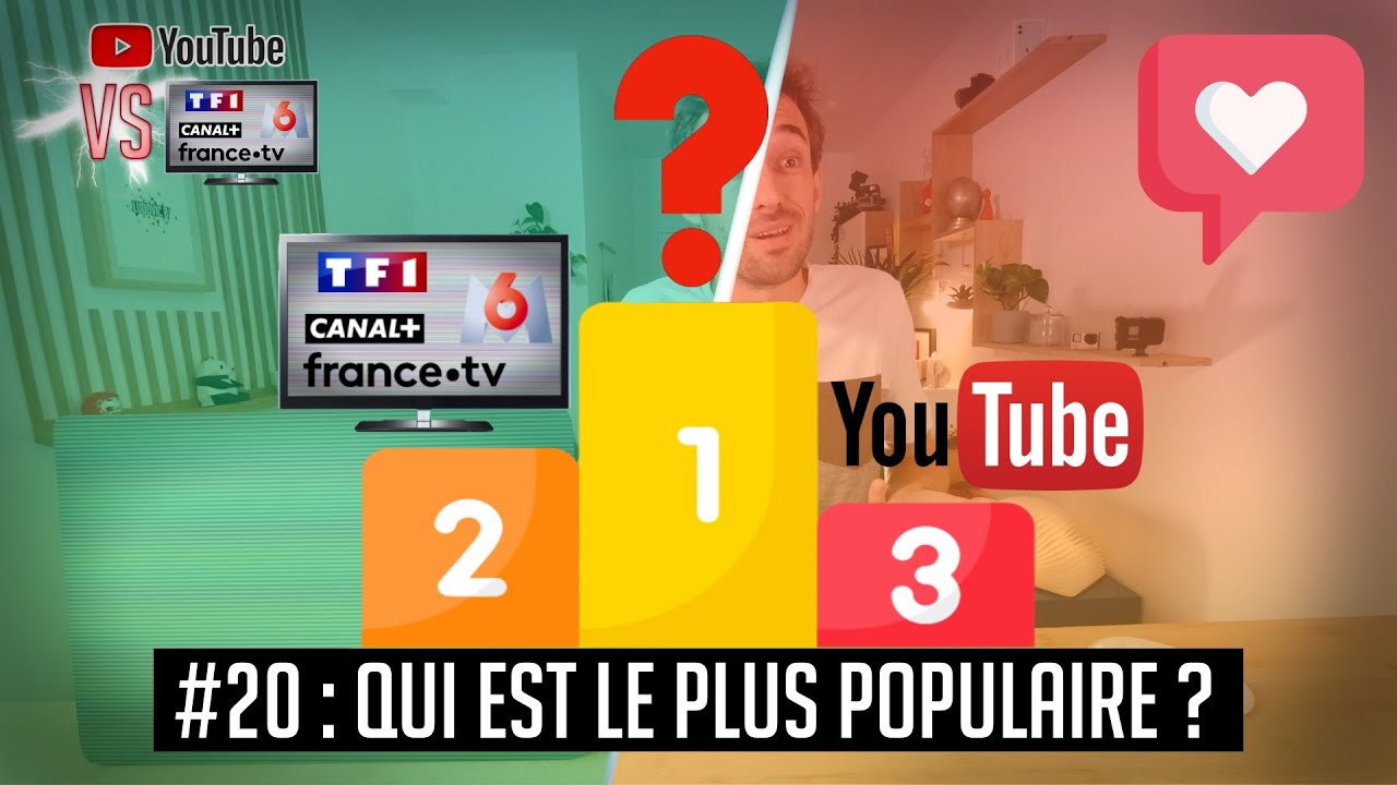 YouTube VS la t&eacute;l&eacute; #20 : Qui est le plus populaire ?