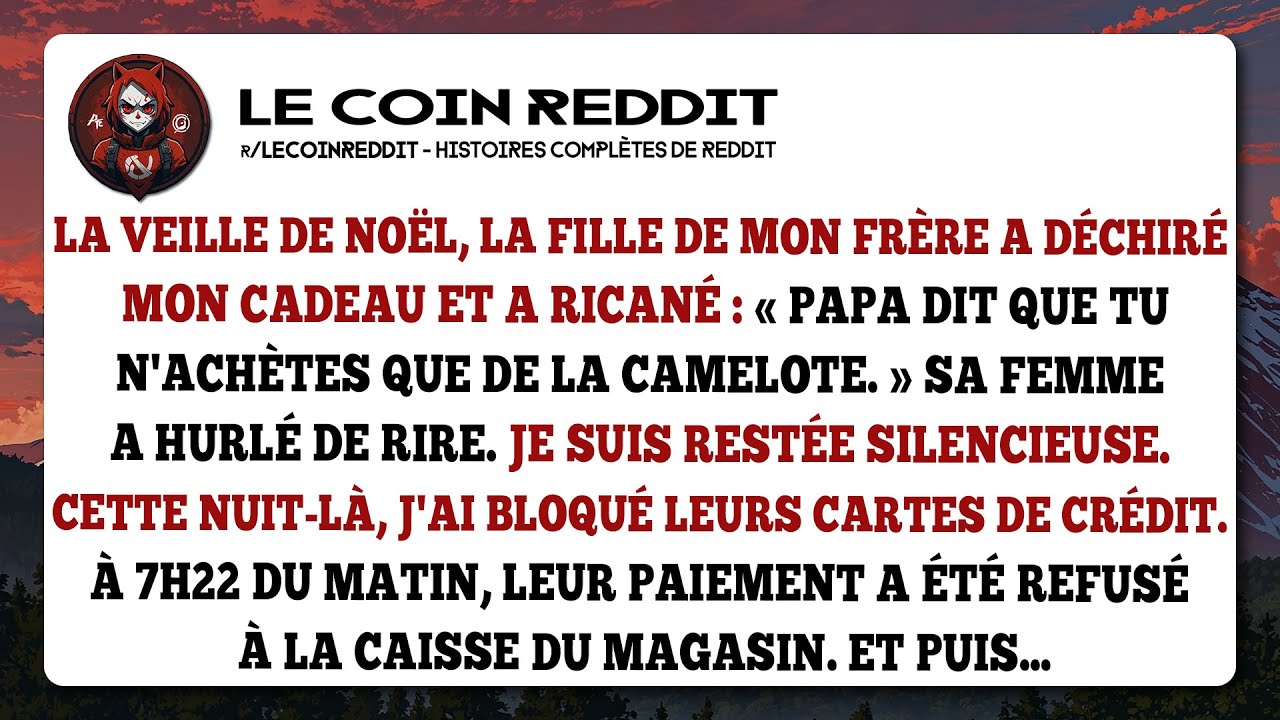 Ma nièce m'humilie à Noël, alors je bloque leurs cartes de crédit. La suite va vous choquer.