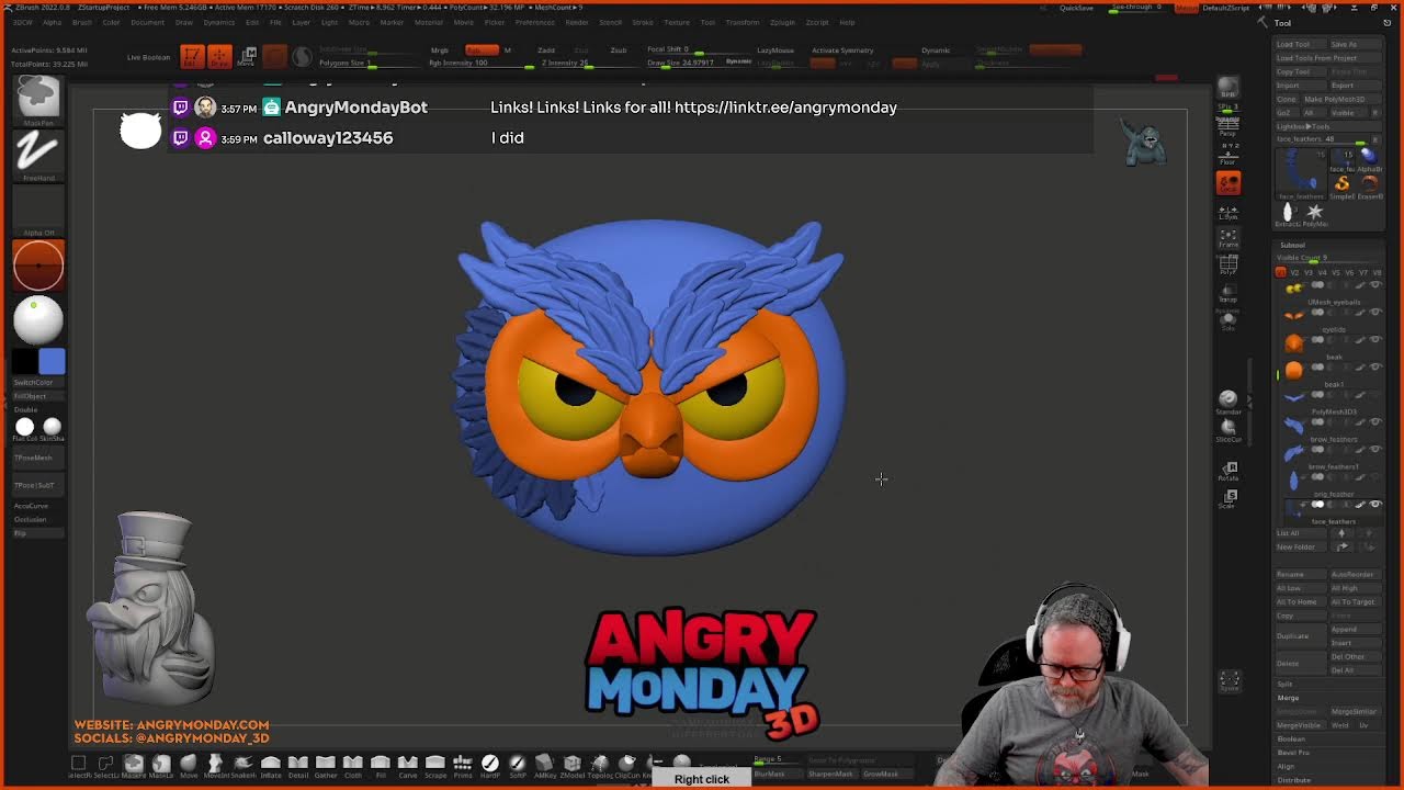 Ep 1 2026 | Hoot. 3D art for 3D Printing with ThereUnderneath