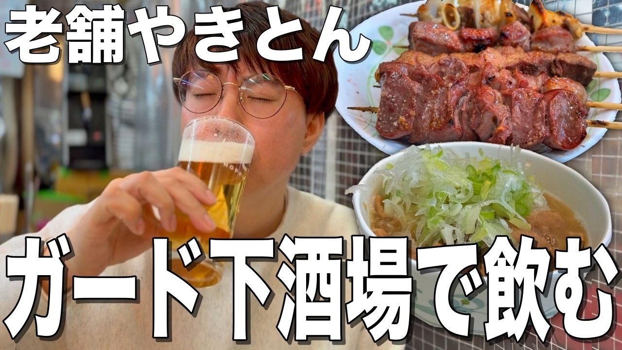 【有楽町】ガード下の老舗酒場でもつ焼きを食べて生ホッピーを飲む！【やきとん 登運とん】
