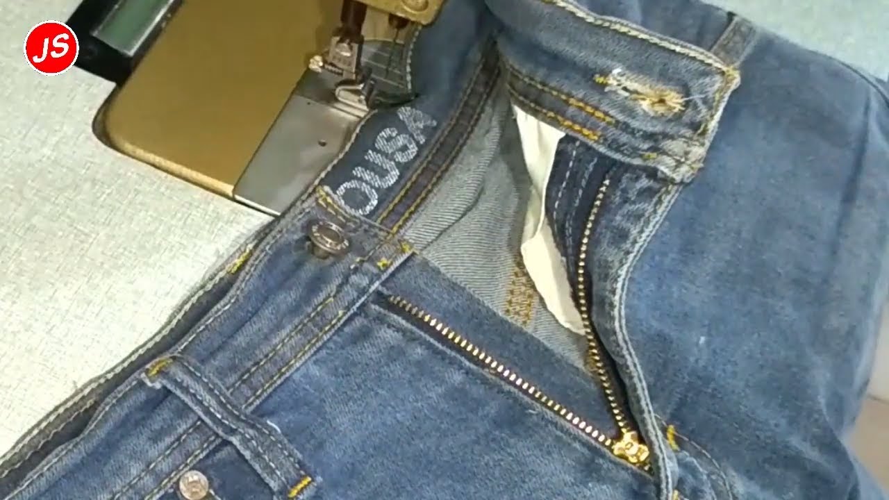 Cara Mengganti Resleting dan Kancing Celana Jeans Yang Rusak