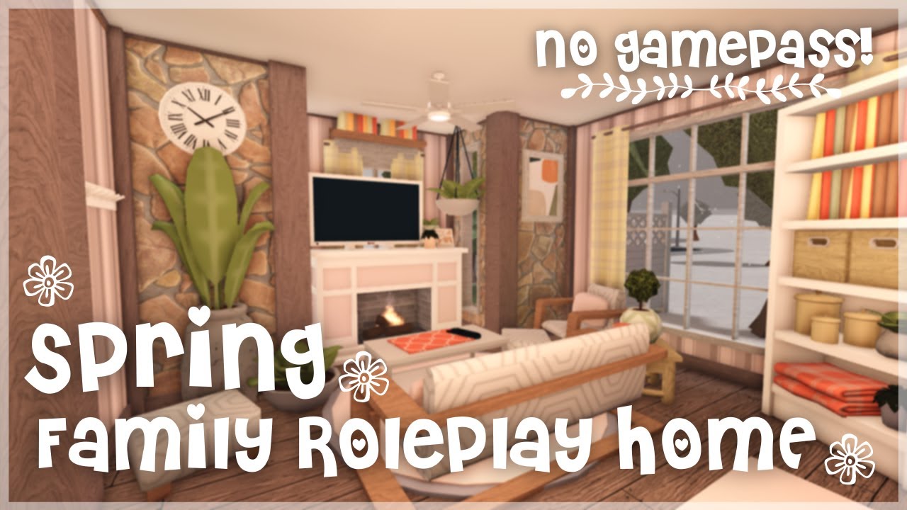 Spring Family Roleplay Home | No gamepass | Speedbuild & Tour | Roblox Bloxburg | Tapioca