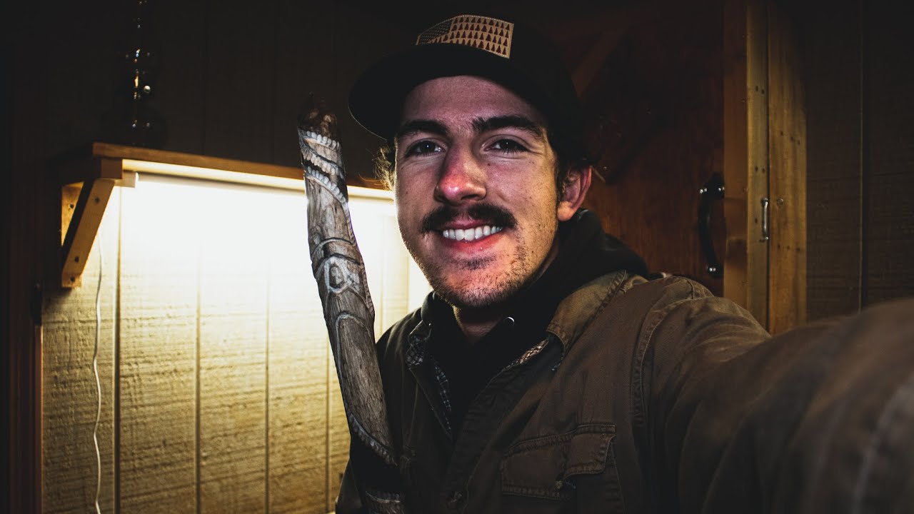 Carving a TREE SPIRIT Walking Stick!