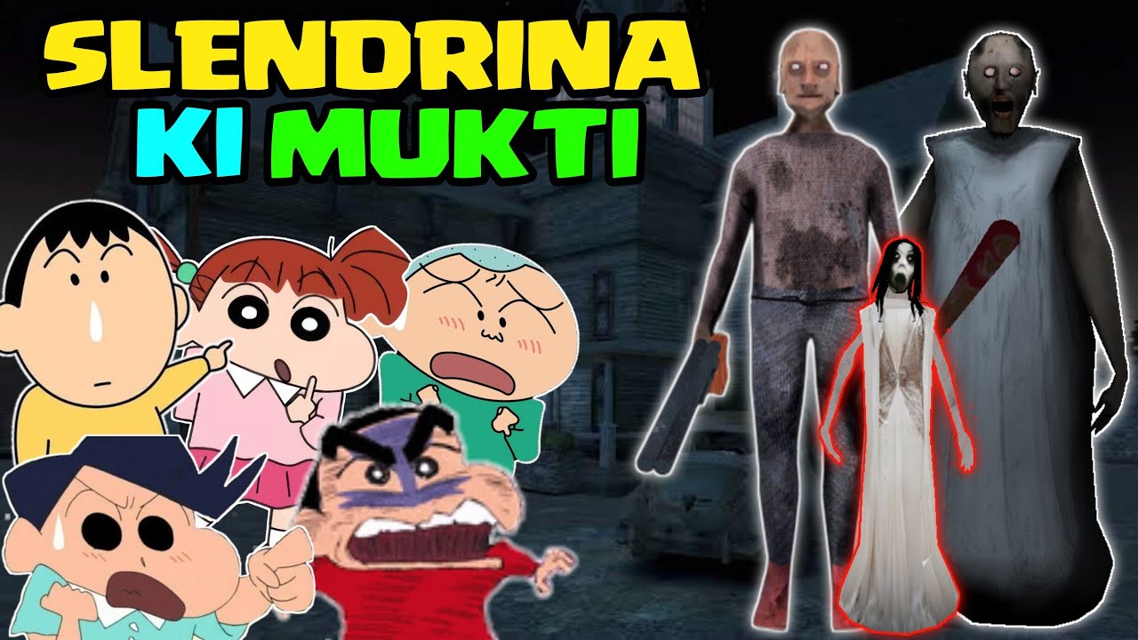 Shinchan ne di Slendrina ko mukti 😱 | Shinchan vs granny 3 door escape 😂 | granny horror game