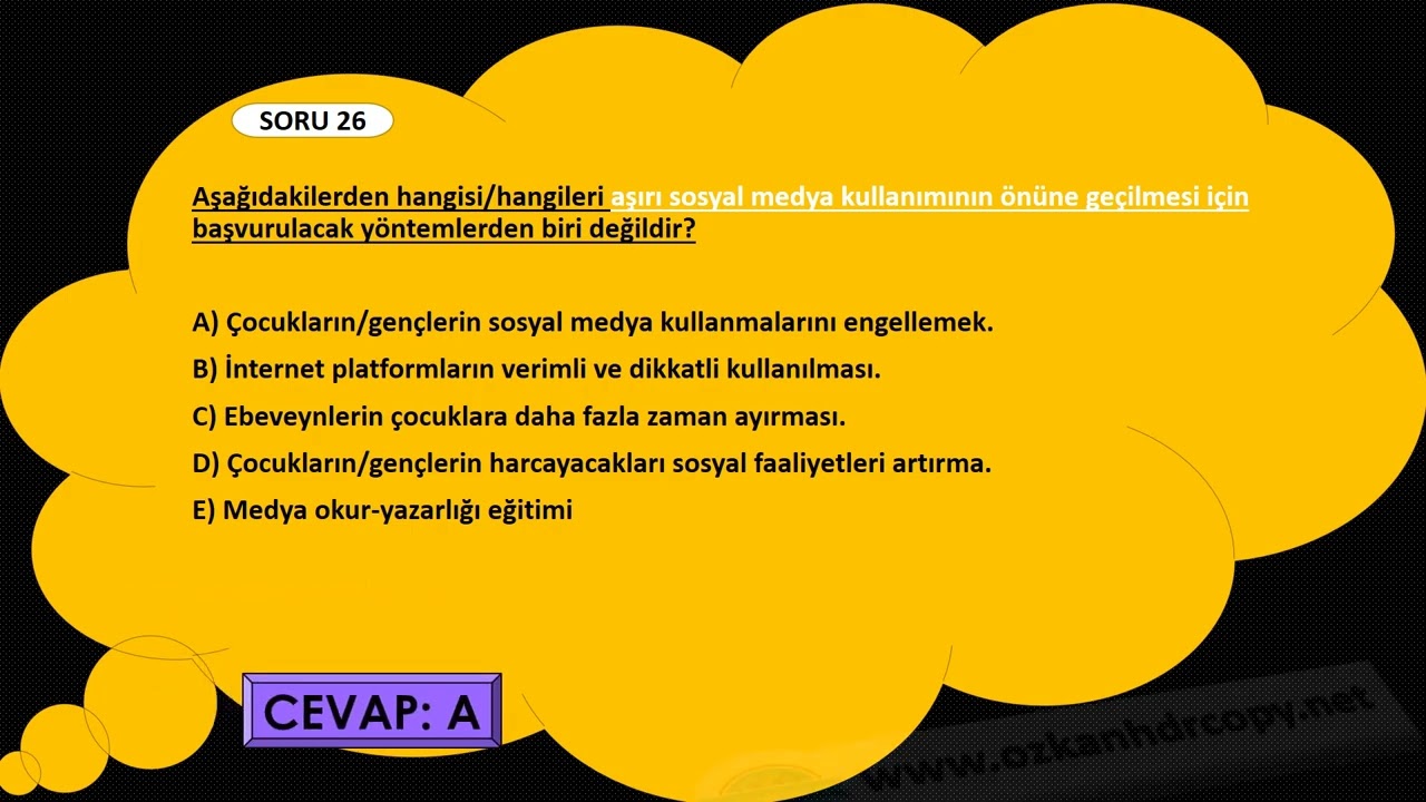 AHLAKİ GELİŞİM VE DEĞERLER EĞİTİMİ 2021 BÜTÜNLEME SORULARI
